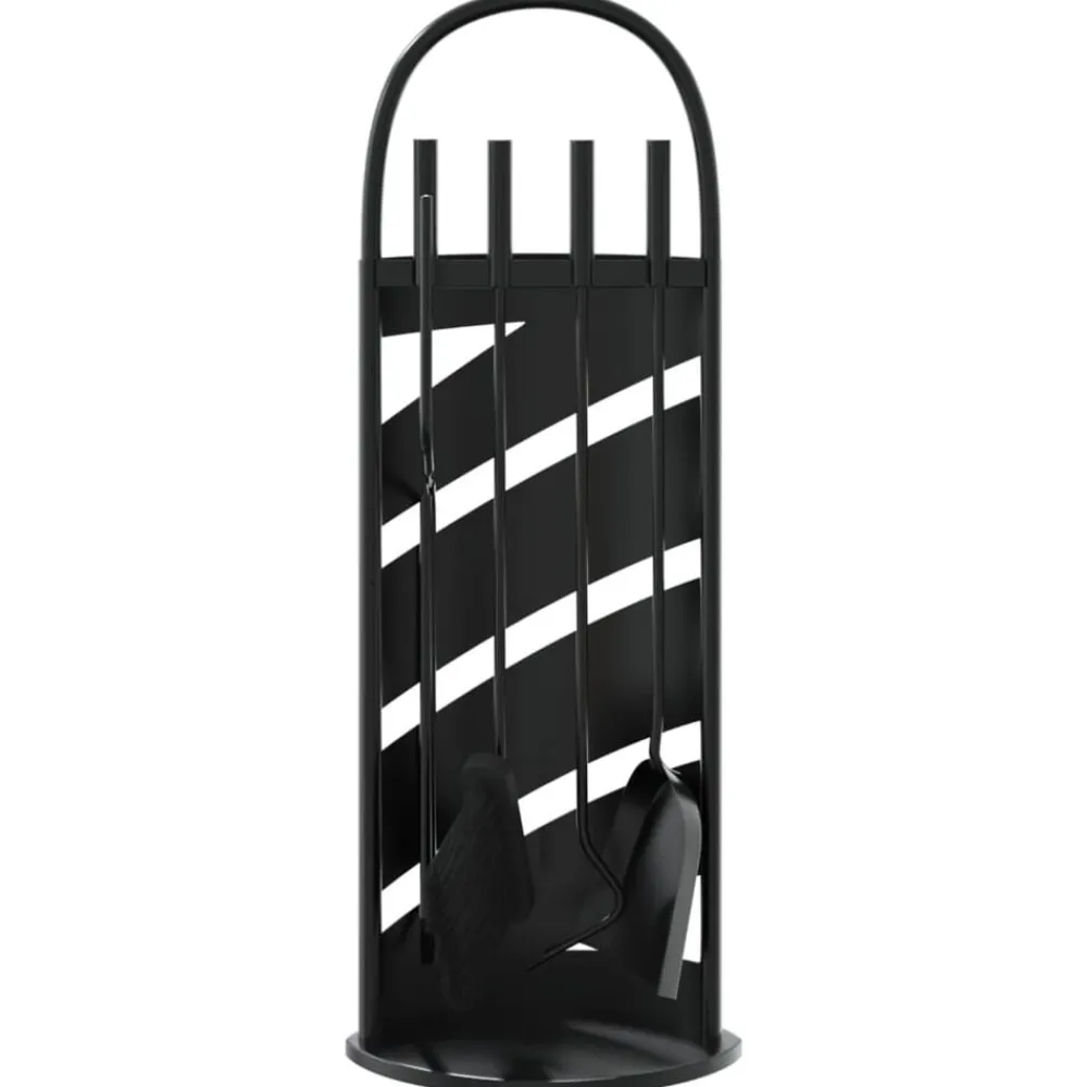 vidaXL Juego de herramientas para chimenea de 5 piezas, 23 x 15 x 66 cm, acero Clearance