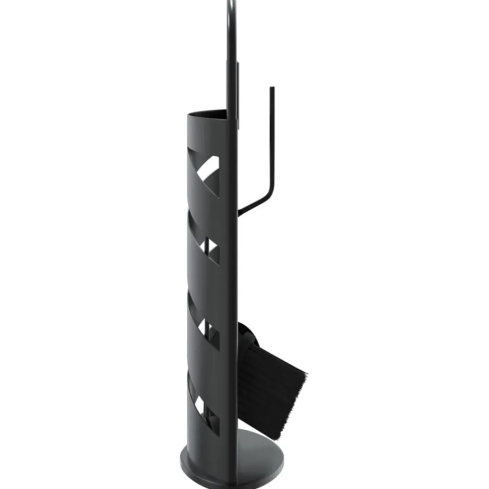 vidaXL Juego de herramientas para chimenea de 5 piezas, 23 x 15 x 66 cm, acero Clearance
