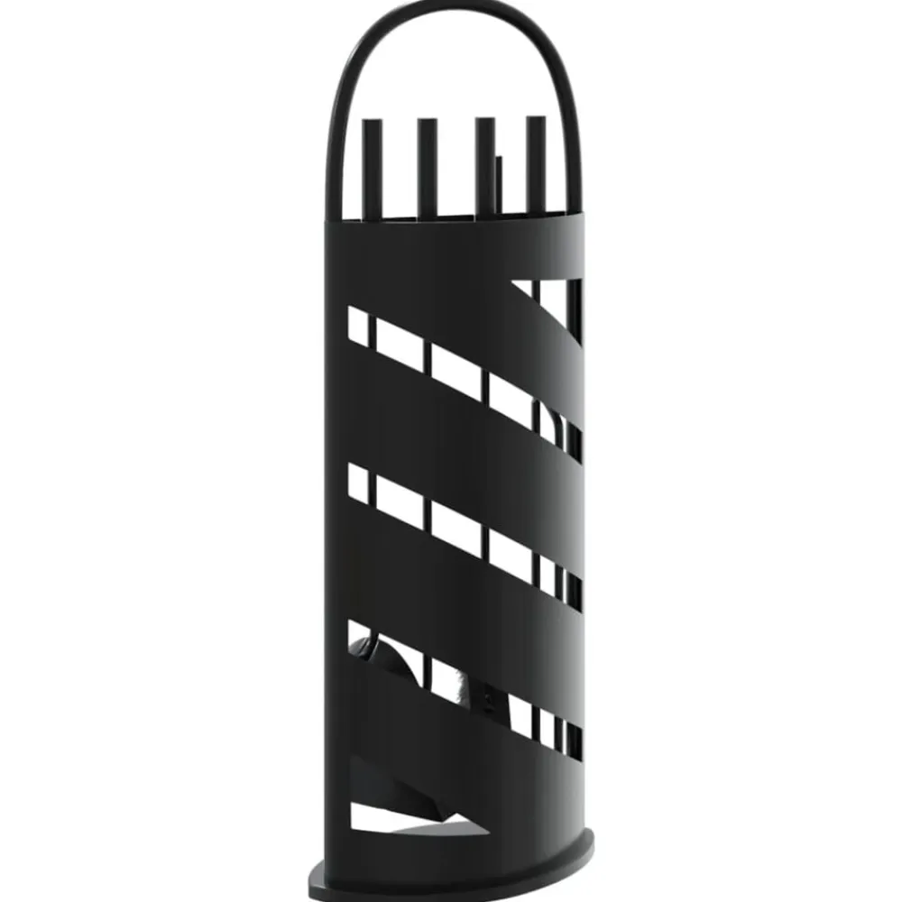 vidaXL Juego de herramientas para chimenea de 5 piezas, 23 x 15 x 66 cm, acero Clearance