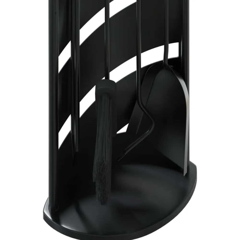 vidaXL Juego de herramientas para chimenea de 5 piezas, 23 x 15 x 66 cm, acero Clearance