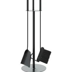 vidaXL Accesorios Para Hornos De Leña Y Chimeneas-Juego de herramientas para chimenea de 4 piezas, 22 x 59 cm, acero