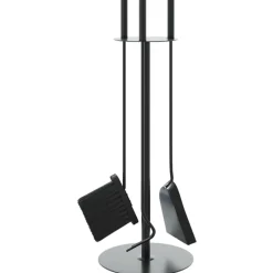 vidaXL Accesorios Para Hornos De Leña Y Chimeneas-Juego de herramientas para chimenea de 4 piezas, 22 x 59 cm, acero