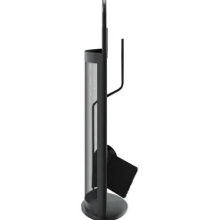 vidaXL Accesorios Para Hornos De Leña Y Chimeneas-Juego de herramientas para chimenea de 5 piezas, 23 x 15 x 66 cm, acero