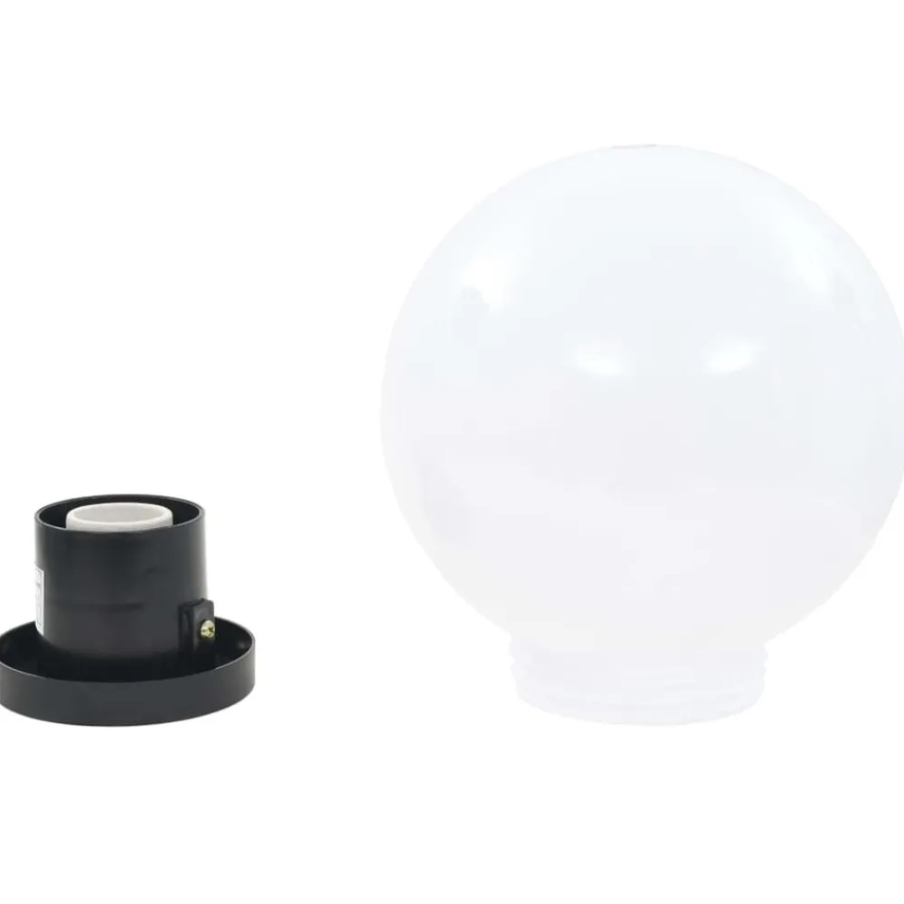 vidaXL Iluminación-Juego de lámparas de bola LED 2 piezas esféricas 20 cm PMMA