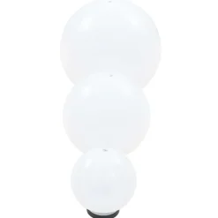 vidaXL Iluminación-Juego de lámparas de bola LED 3 pzas esféricas 20/30/40 cm PMMA