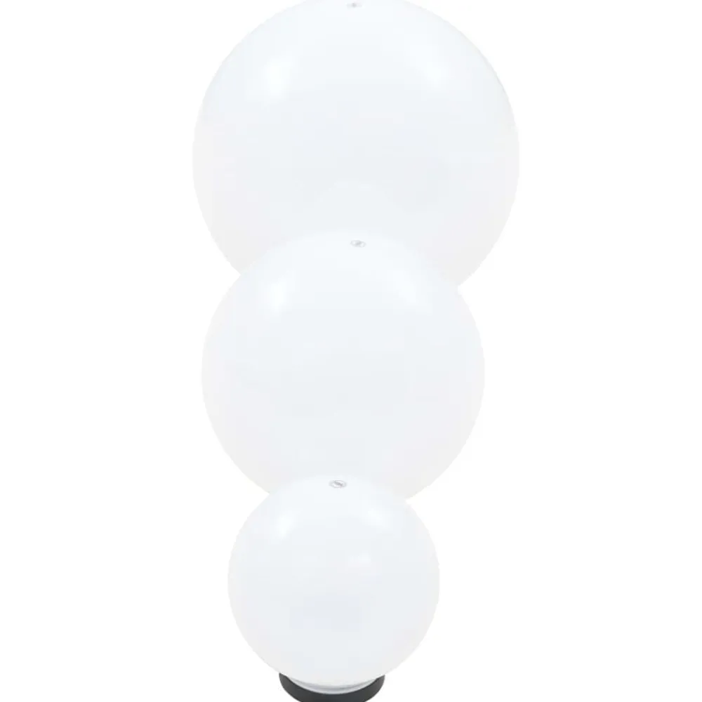 vidaXL Iluminación-Juego de lámparas de bola LED 3 pzas esféricas 20/30/40 cm PMMA