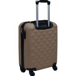 vidaXL Juego de maletas rígidas con ruedas 2 piezas ABS marrón Marr&oacute;n New