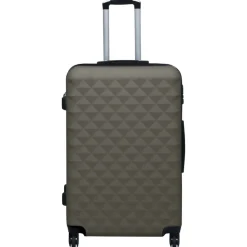 vidaXL Maletas Y Bolsos De Viaje-Juego de maletas rígidas con ruedas 2 piezas ABS gris
