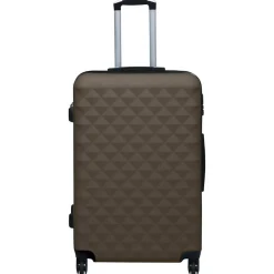 vidaXL Juego de maletas rígidas con ruedas 3 piezas ABS marrón Marr&oacute;n Clearance