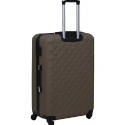 vidaXL Juego de maletas rígidas con ruedas 3 piezas ABS marrón Marr&oacute;n Clearance