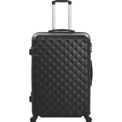 vidaXL Juego de maletas rígidas con ruedas trolley 3 piezas ABS Negro Best
