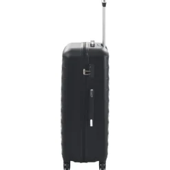 vidaXL Juego de maletas rígidas con ruedas trolley 3 piezas ABS Negro Best