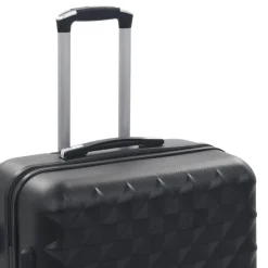 vidaXL Juego de maletas rígidas con ruedas trolley 3 piezas ABS Negro Best