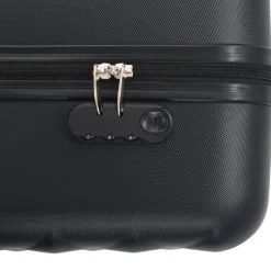 vidaXL Juego de maletas rígidas con ruedas trolley 3 piezas ABS Negro Best
