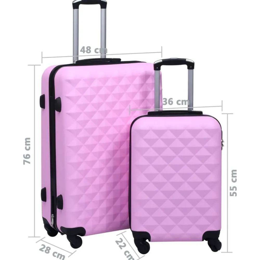 vidaXL Maletas Y Bolsos De Viaje-Juego de maletas rígidas con ruedas 2 piezas ABS