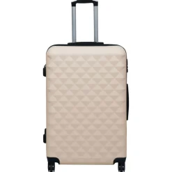 vidaXL Juego de maletas rígidas con ruedas 2 piezas ABS Dorado New