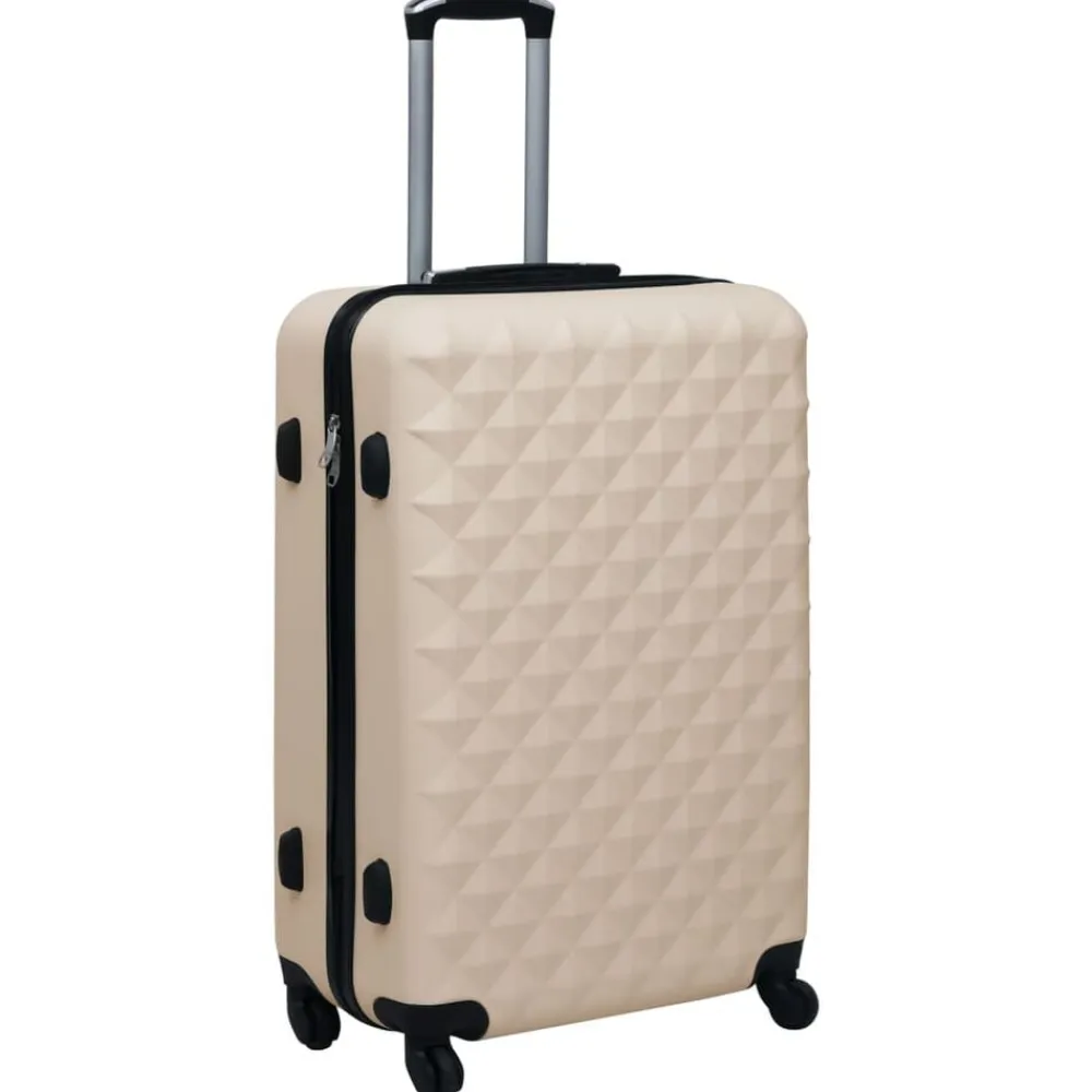 vidaXL Juego de maletas rígidas con ruedas 2 piezas ABS Dorado New