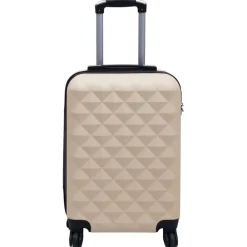 vidaXL Juego de maletas rígidas con ruedas 2 piezas ABS Dorado New