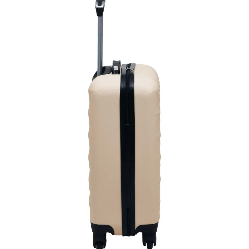 vidaXL Juego de maletas rígidas con ruedas 2 piezas ABS Dorado New