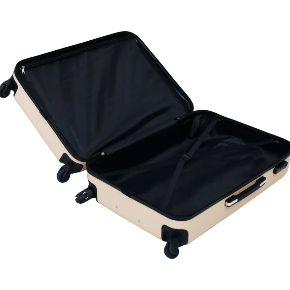 vidaXL Juego de maletas rígidas con ruedas 2 piezas ABS Dorado New