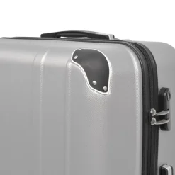 vidaXL Maletas Y Bolsos De Viaje-Juego de maletas rígidas cuatro unidades plata