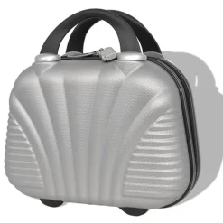 vidaXL Maletas Y Bolsos De Viaje-Juego de maletas rígidas cuatro unidades plata