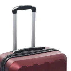 vidaXL Juego de maletas rígidas ruedas trolley 3 pzas rojo tinto ABS Rojo vino tinto New