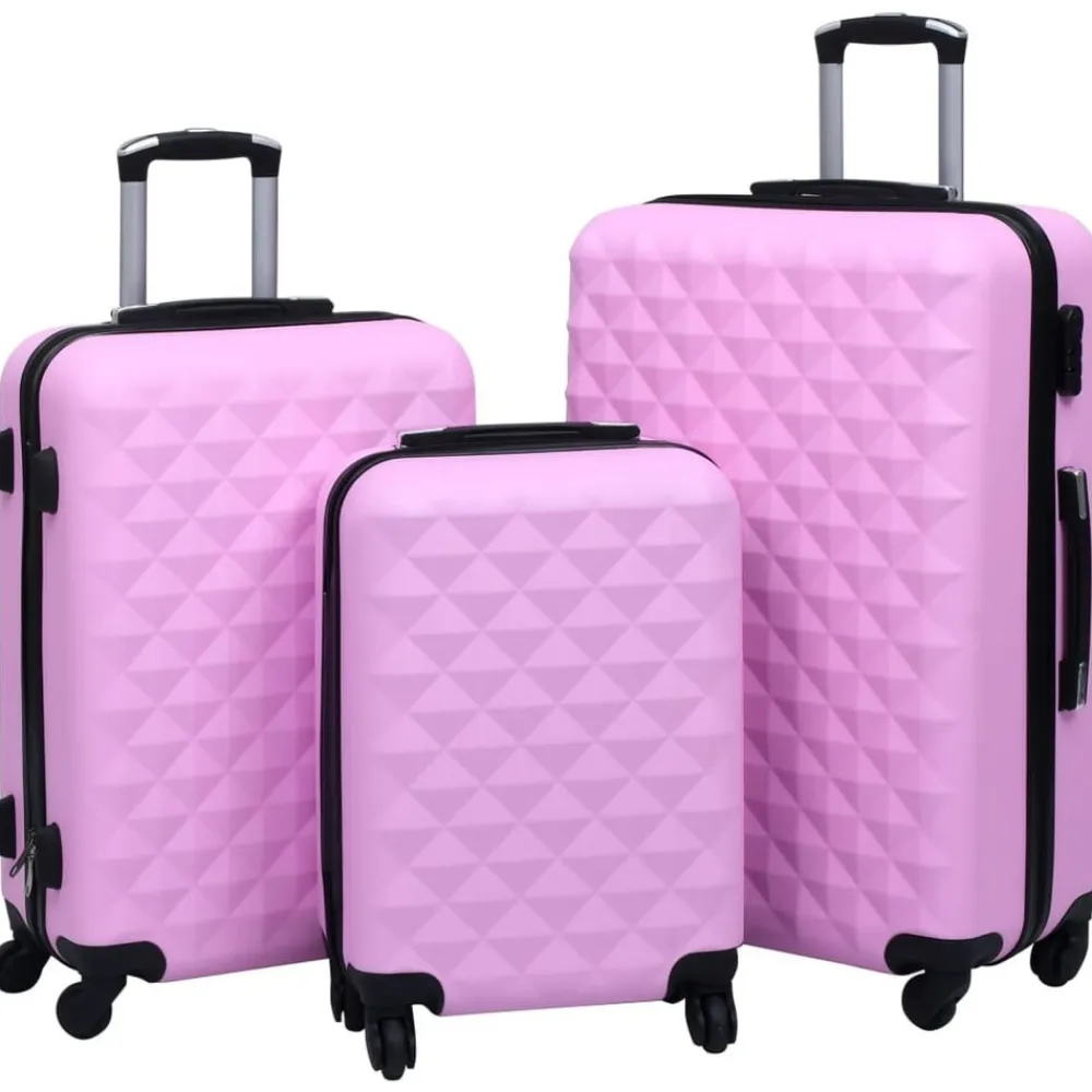vidaXL Maletas Y Bolsos De Viaje-Juego de maletas rígidas 3 piezas ABS