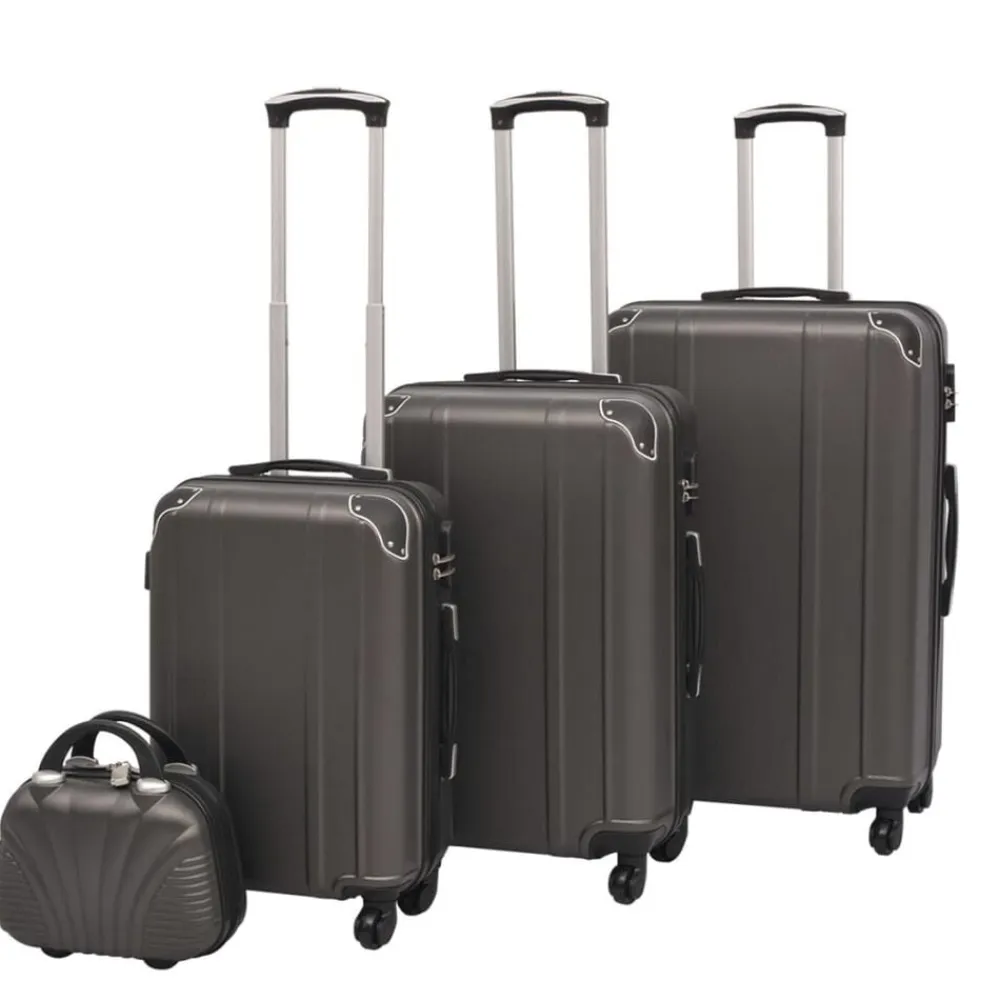 vidaXL Maletas Y Bolsos De Viaje-Juego de maletas rígidas cuatro unidades