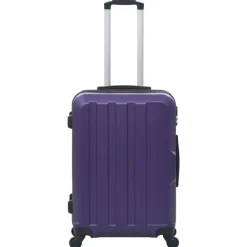 vidaXL Maletas Y Bolsos De Viaje-Juego de maletas rígidas de ruedas trolley 3 pzas moradas ABS
