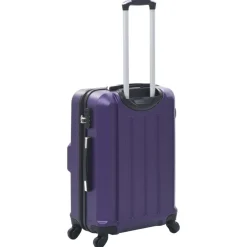vidaXL Maletas Y Bolsos De Viaje-Juego de maletas rígidas de ruedas trolley 3 pzas moradas ABS