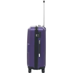 vidaXL Maletas Y Bolsos De Viaje-Juego de maletas rígidas de ruedas trolley 3 pzas moradas ABS