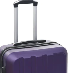 vidaXL Maletas Y Bolsos De Viaje-Juego de maletas rígidas de ruedas trolley 3 pzas moradas ABS