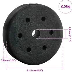 vidaXL Fitness Y Musculación-Juego de Mancuernas 4 en 1 30kg Negro y azul