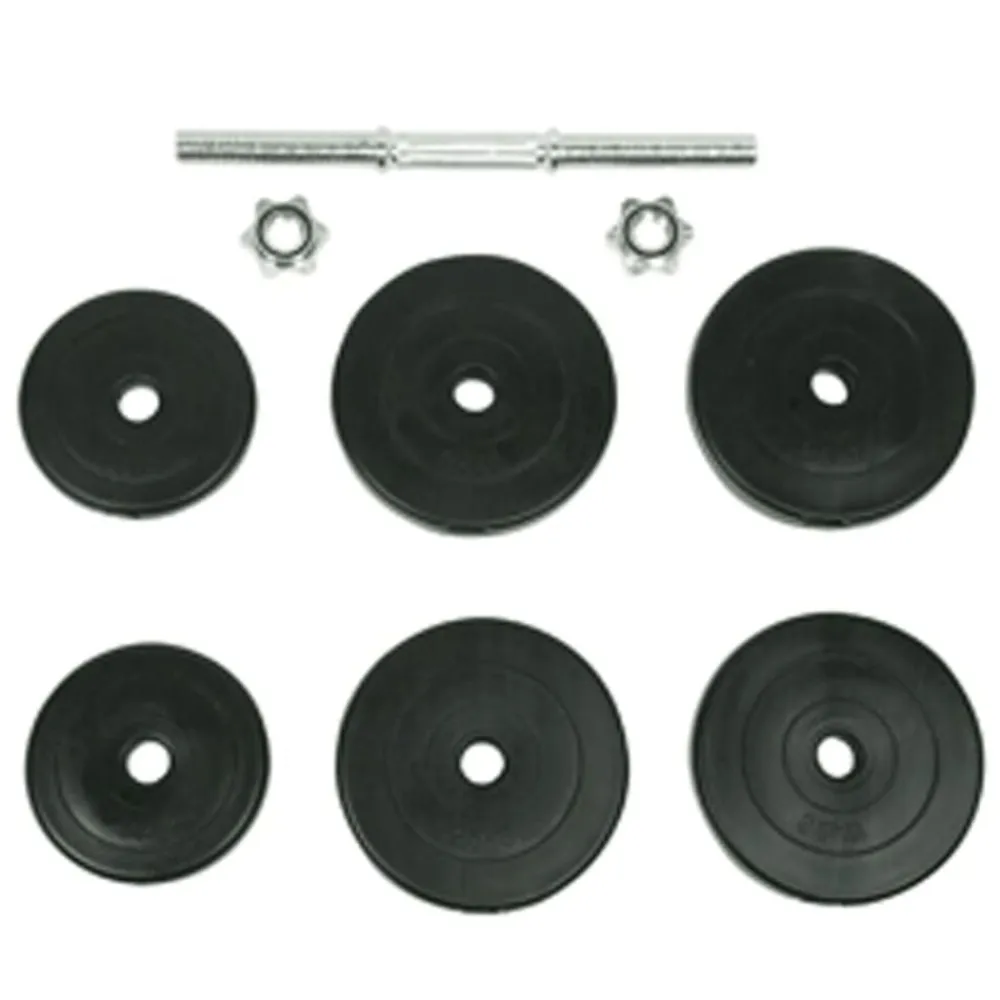 vidaXL Juego de mancuernas 9 piezas 15 kg