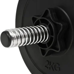 vidaXL Fitness Y Musculación-Juego de mancuernas hierro fundido 14 piezas 20 kg