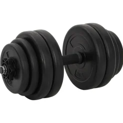 vidaXL Fitness Y Musculación-Juego de mancuernas 15 kg