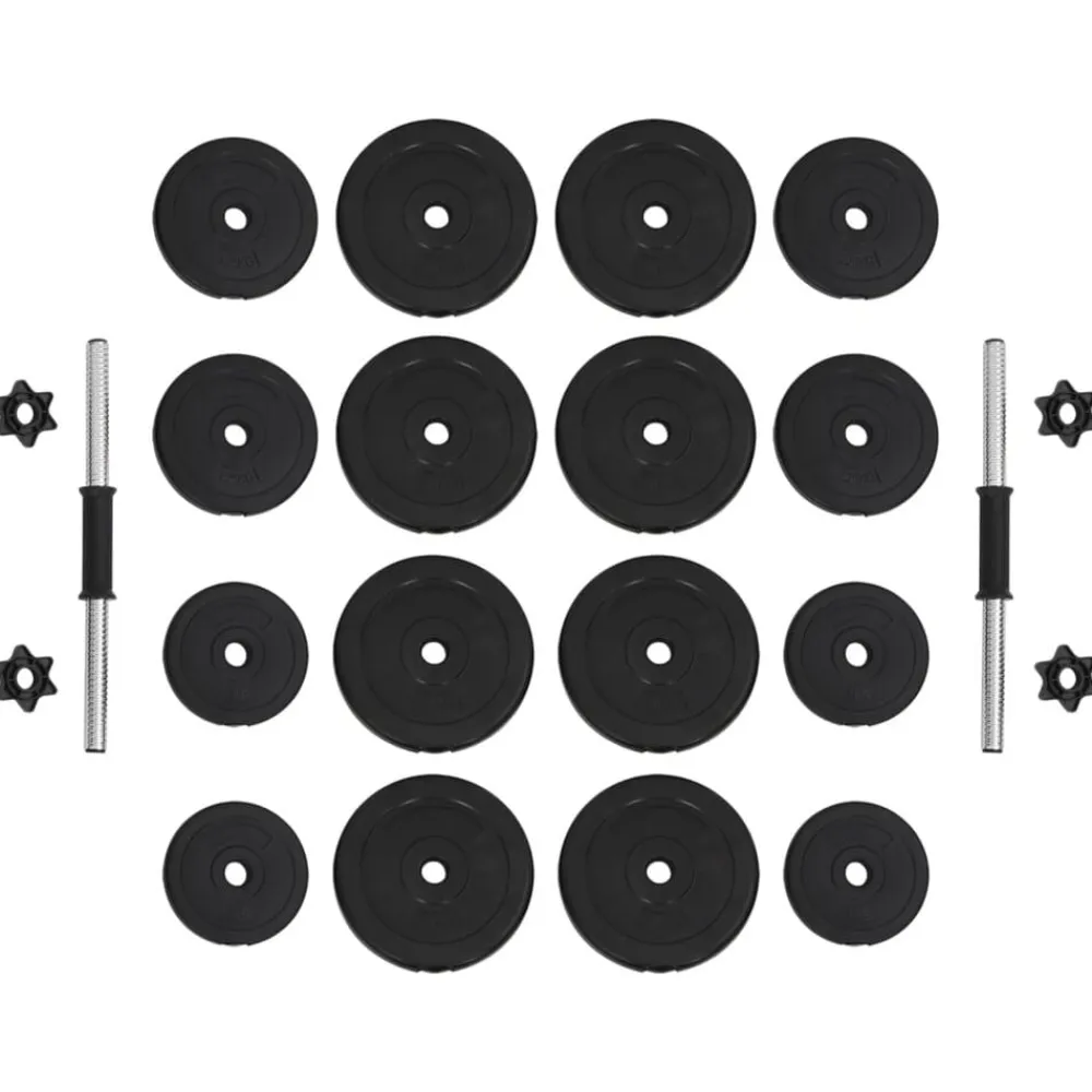 vidaXL Juego de mancuernas 2x15 kg Sale