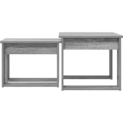 vidaXL Mesas-Juego de Mesas de Centro 2 pcs Madera de ingeniería