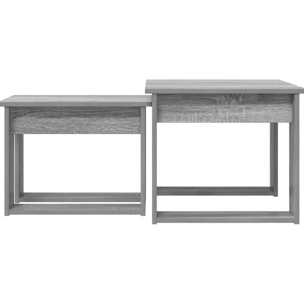 vidaXL Mesas-Juego de Mesas de Centro 2 pcs Madera de ingeniería