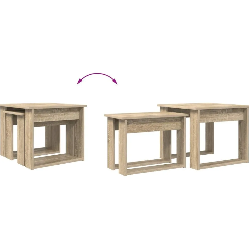 vidaXL Mesas-Juego de Mesas de Centro 2 pcs