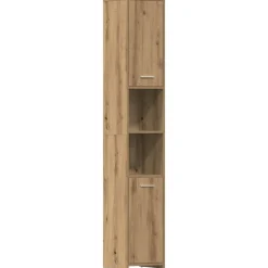 vidaXL Juego de muebles baño 4 piezas madera ingeniería Roble artisan Hot