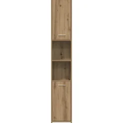 vidaXL Juego de muebles baño 4 piezas madera ingeniería Roble artisan Hot