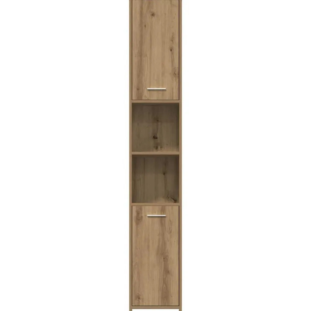 vidaXL Juego de muebles baño 4 piezas madera ingeniería Roble artisan Hot