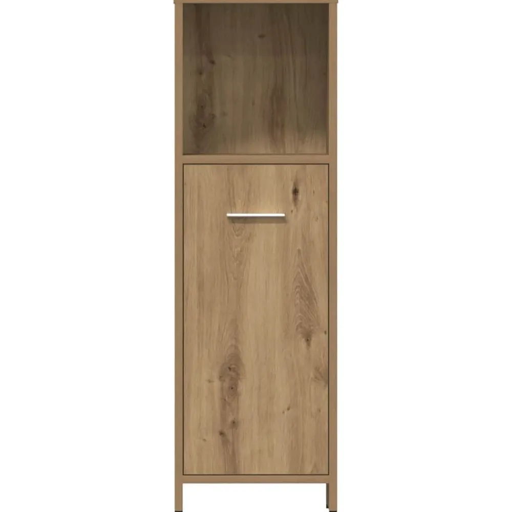 vidaXL Juego de muebles baño 4 piezas madera ingeniería Roble artisan Hot