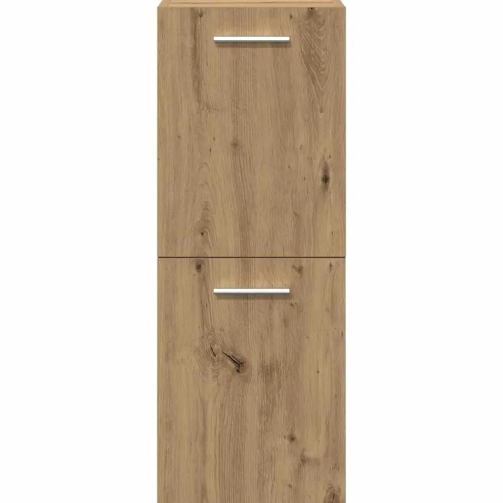 vidaXL Juego de muebles baño 5 piezas madera ingeniería Roble artisan New