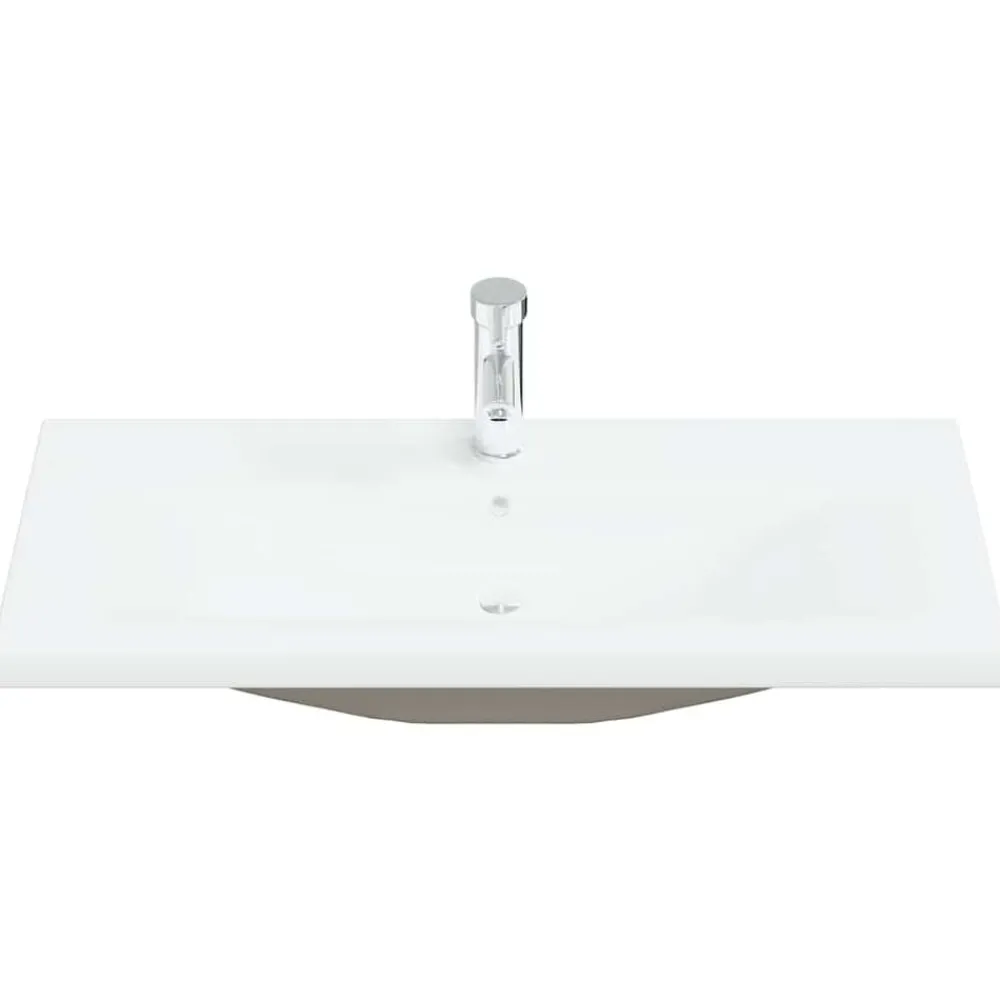 vidaXL Juego de muebles baño 5 piezas madera ingeniería Roble artisan New