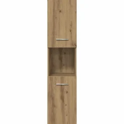 vidaXL Juego de muebles baño 5 piezas madera ingeniería Roble artisan New
