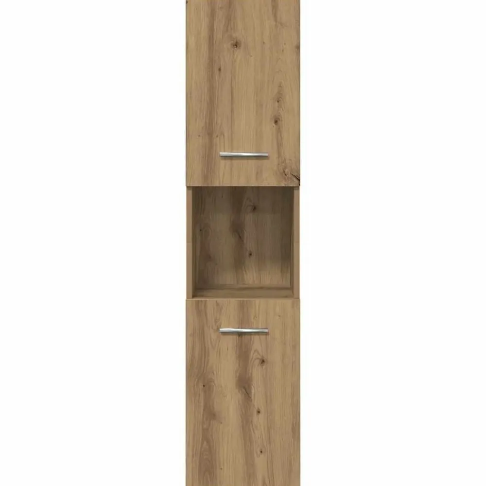 vidaXL Juego de muebles baño 5 piezas madera ingeniería Roble artisan New