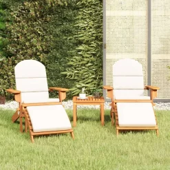 vidaXL Muebles De Jardín-Juego de muebles de jardín Adirondack 3 piezas madera acacia